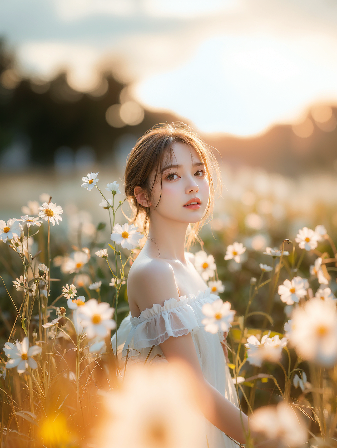 Ai人像摄影·夏日逆光花丛系列