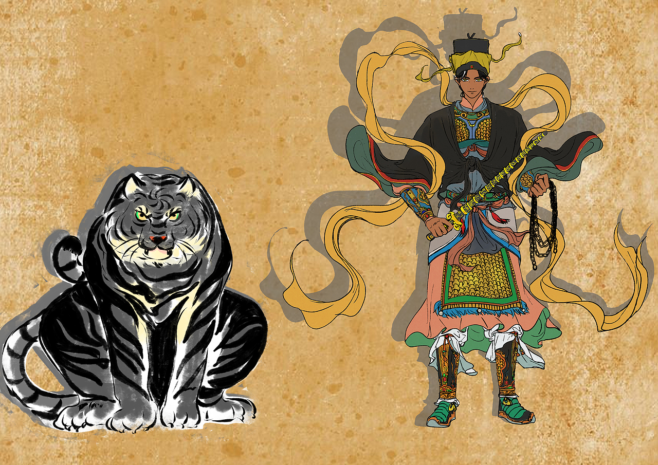 道教武神系列：正一赵玄坛，清源妙道真君，中坛元帅（图ZMzc0NDg1OTcy） - 创作习作 - 站酷设计师小犬虎原创素材 - 站酷ZCOOL