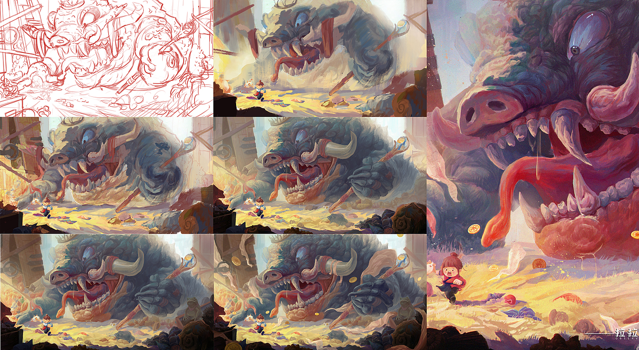 【奇幻之旅】--- 快跑呀！（图ZMzc0NDg3NDk2） - 创作习作 - 站酷设计师拉拉缨ZING原创素材 - 站酷ZCOOL