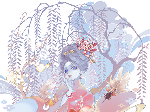速途-金鱼垂柳