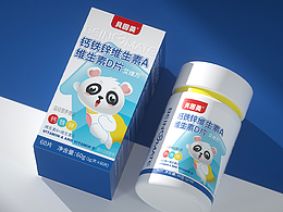 赣南以北x贝因美 | 钙铁锌维生素A维生素D | 糖果包装 