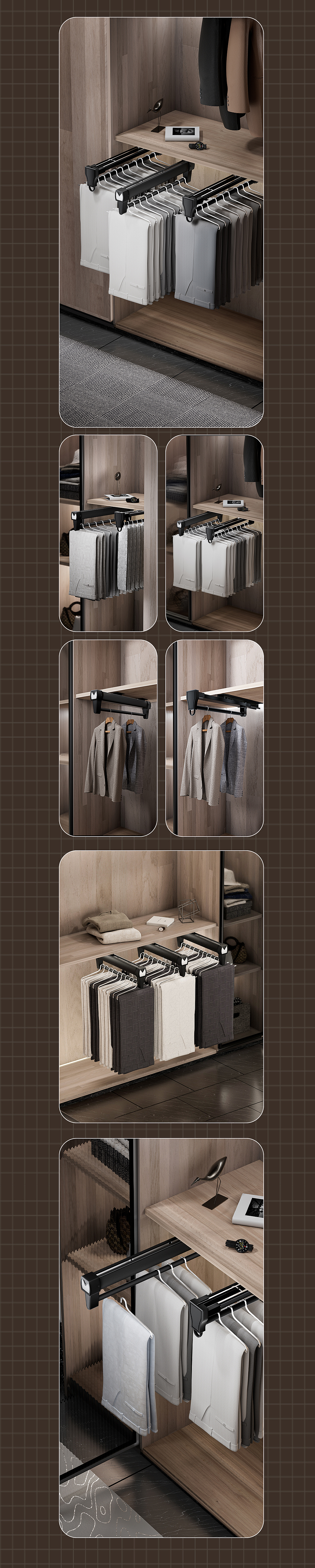 家用五金 X 阻尼款裤架-详情