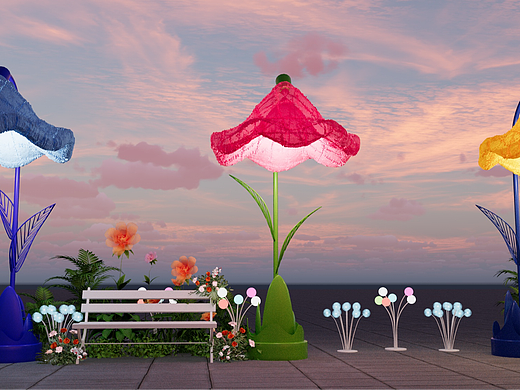 230416感应花装置（个人主页-ZNjkyMjAzNTI=） - 场景 - 站酷设计师一锅俩个原创素材 - 站酷ZCOOL