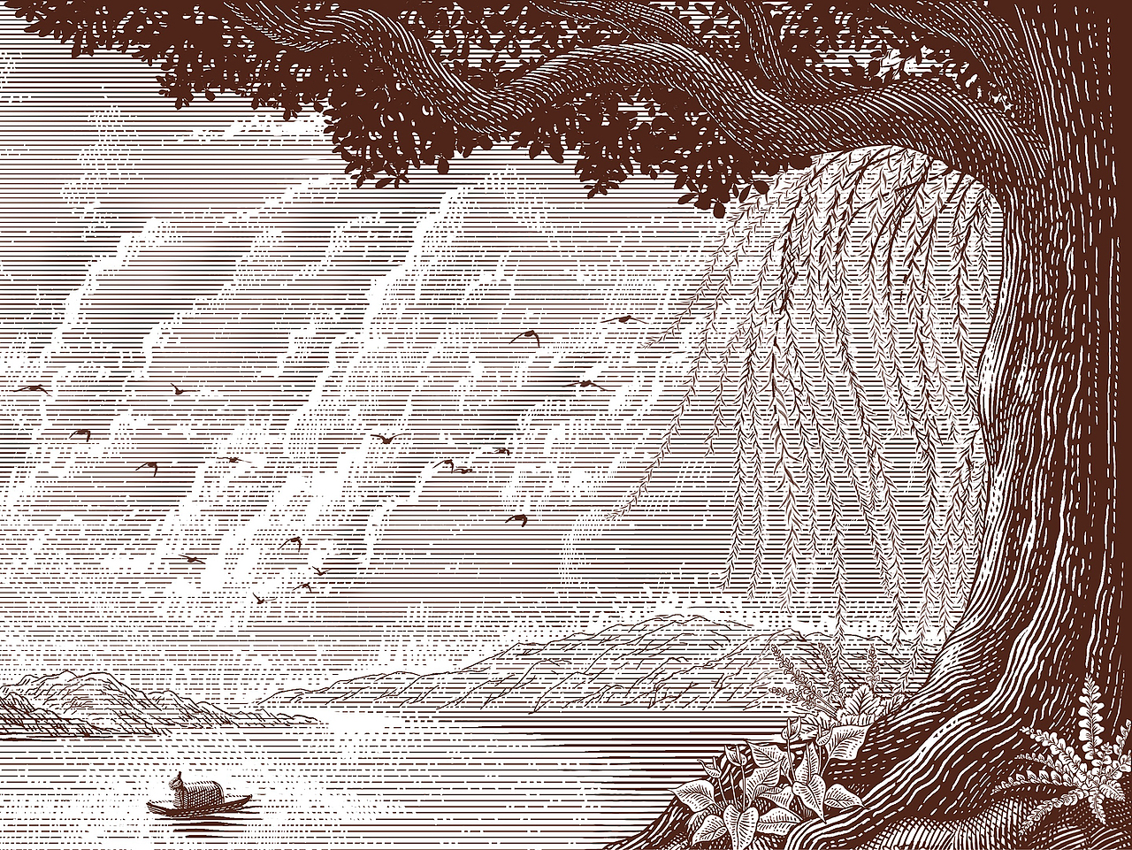 央视特邀插画｜《京江送别图》二创《送别》