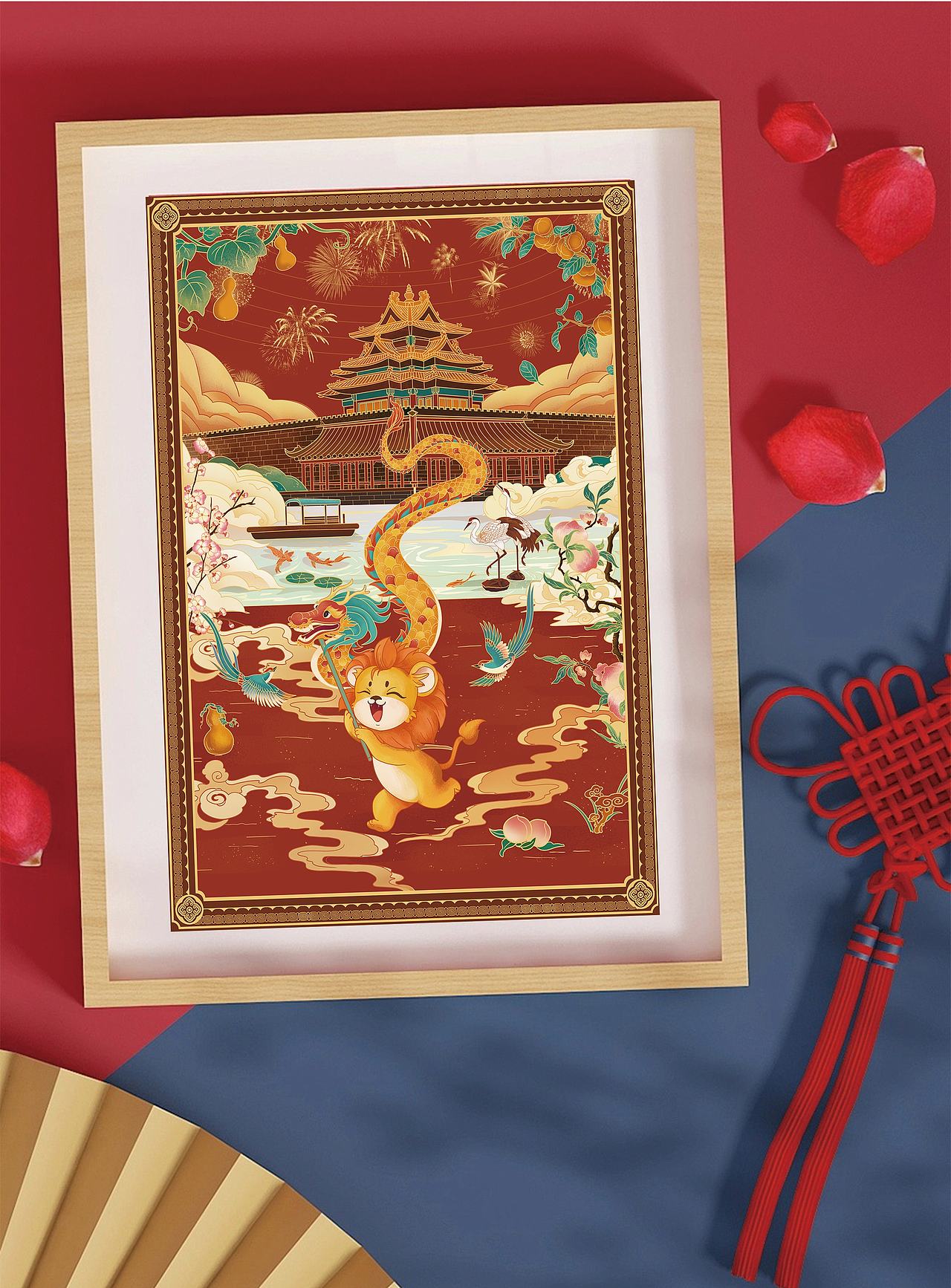 小狮子/新年主题故宫插画（图ZMzc0NTExMTI4） - 商业插画 - 站酷设计师咸鸭蛋MX原创素材 - 站酷ZCOOL