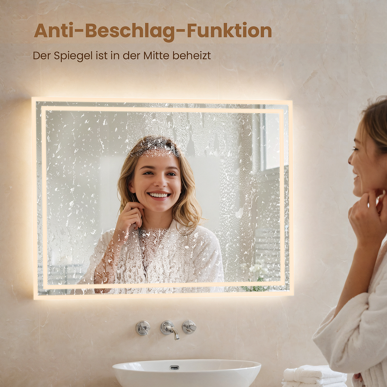 亚马逊浴室镜 功能图&A+