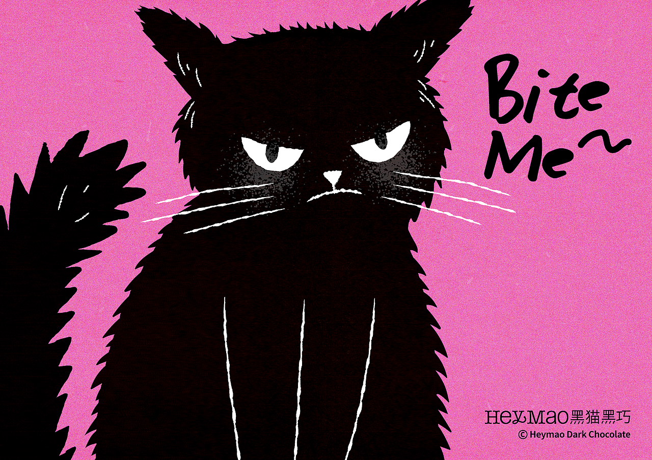 「黑猫黑巧 HeyMao Dark Chocolate」品牌&包装设计