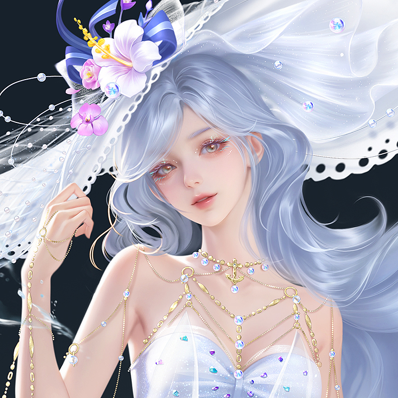 倩女幽魂手游 时装立绘 碧海晴澜（图ZMzc0NTM3MzQ4） - 商业插画 - 站酷设计师喵喵好好吃原创素材 - 站酷ZCOOL