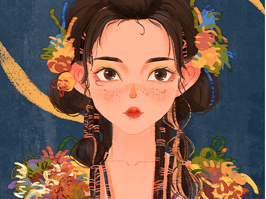 轻质感风格插画头像
