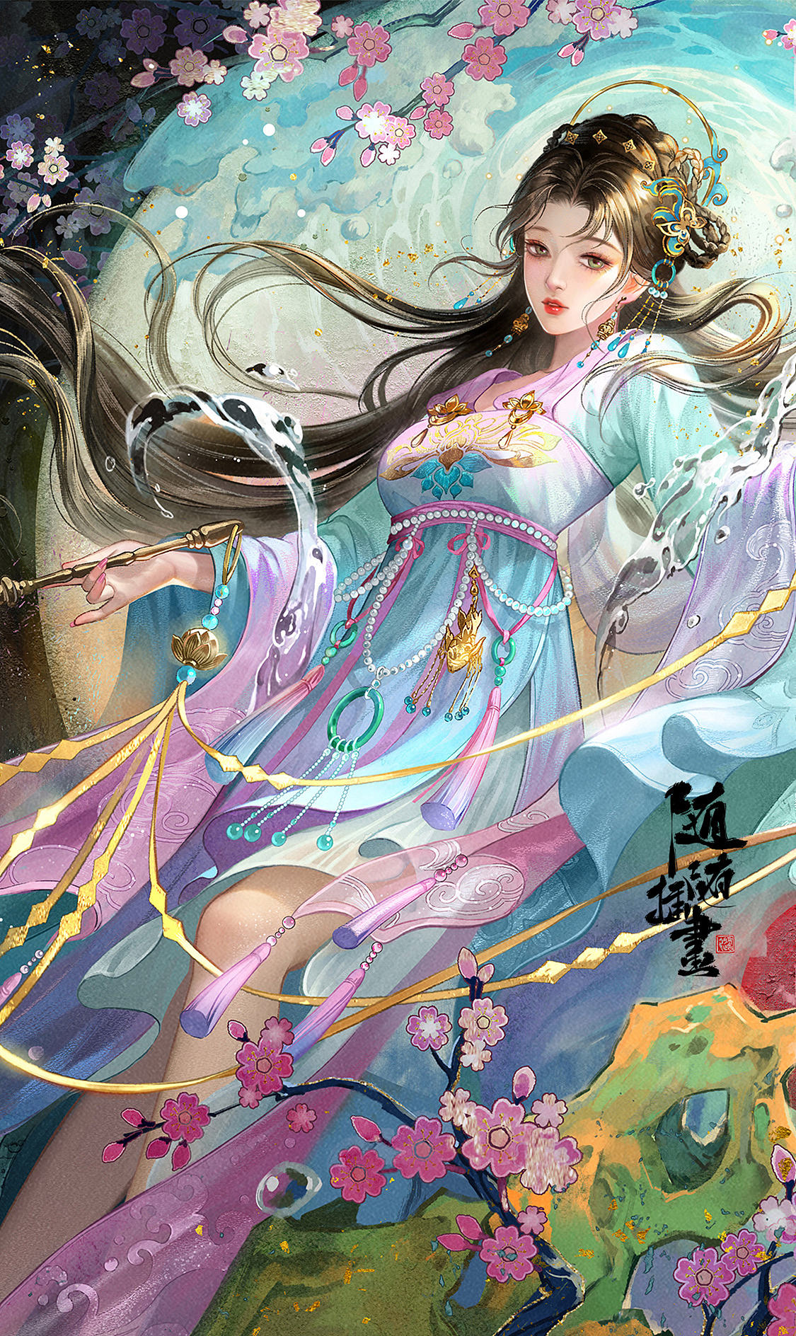 逆水寒-洛神（图ZMzc0NTQ3ODY4） - 商业插画 - 站酷设计师养猫画画的随随原创素材 - 站酷ZCOOL