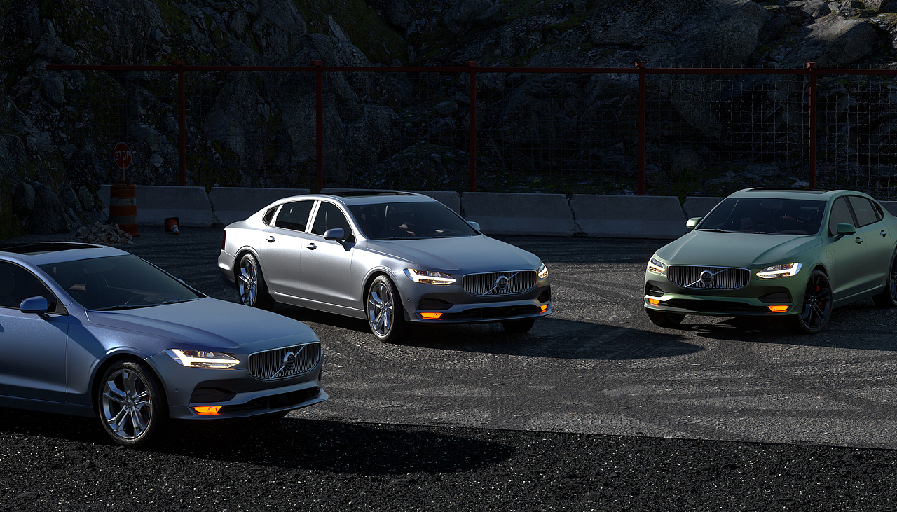 汽车渲染练习-沃尔沃S90