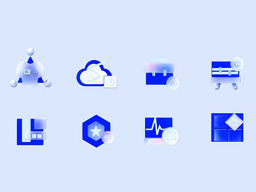 毛玻璃质感图标|icon设计|毛孩子
