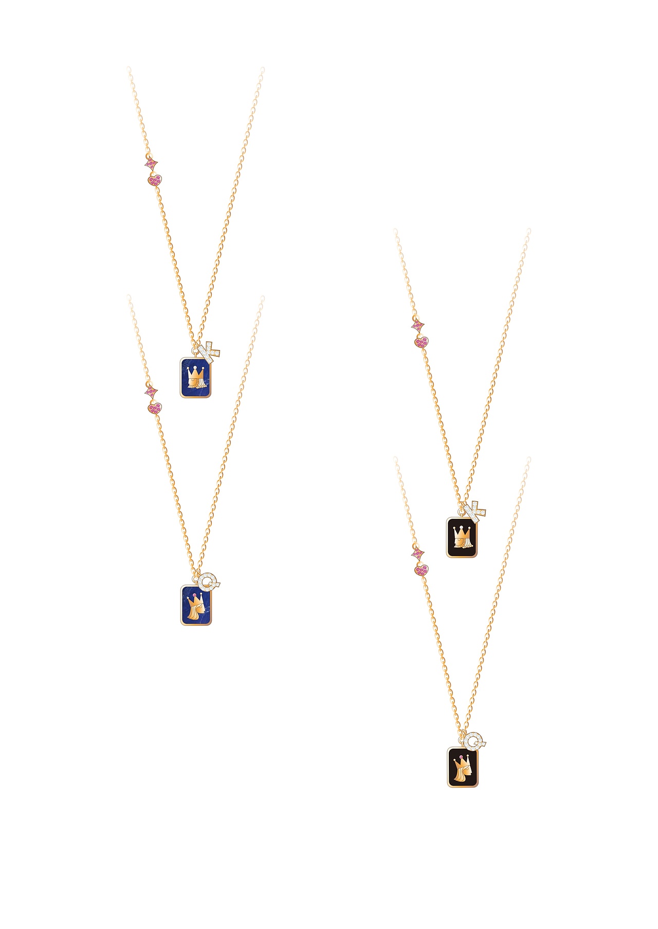 复古法式INS风扑克牌系列珠宝首饰设计