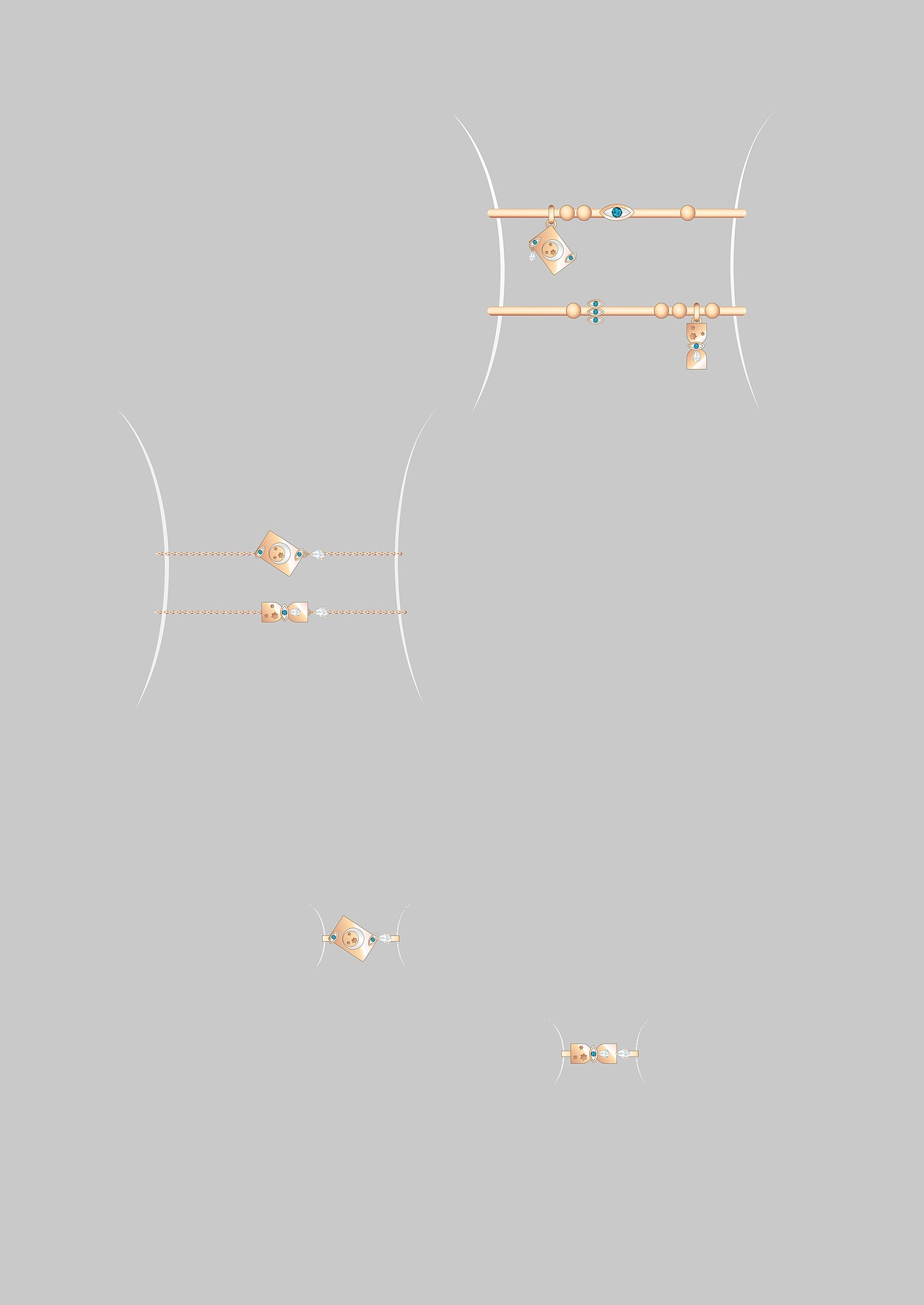 复古法式INS风塔罗牌珠宝首饰设计