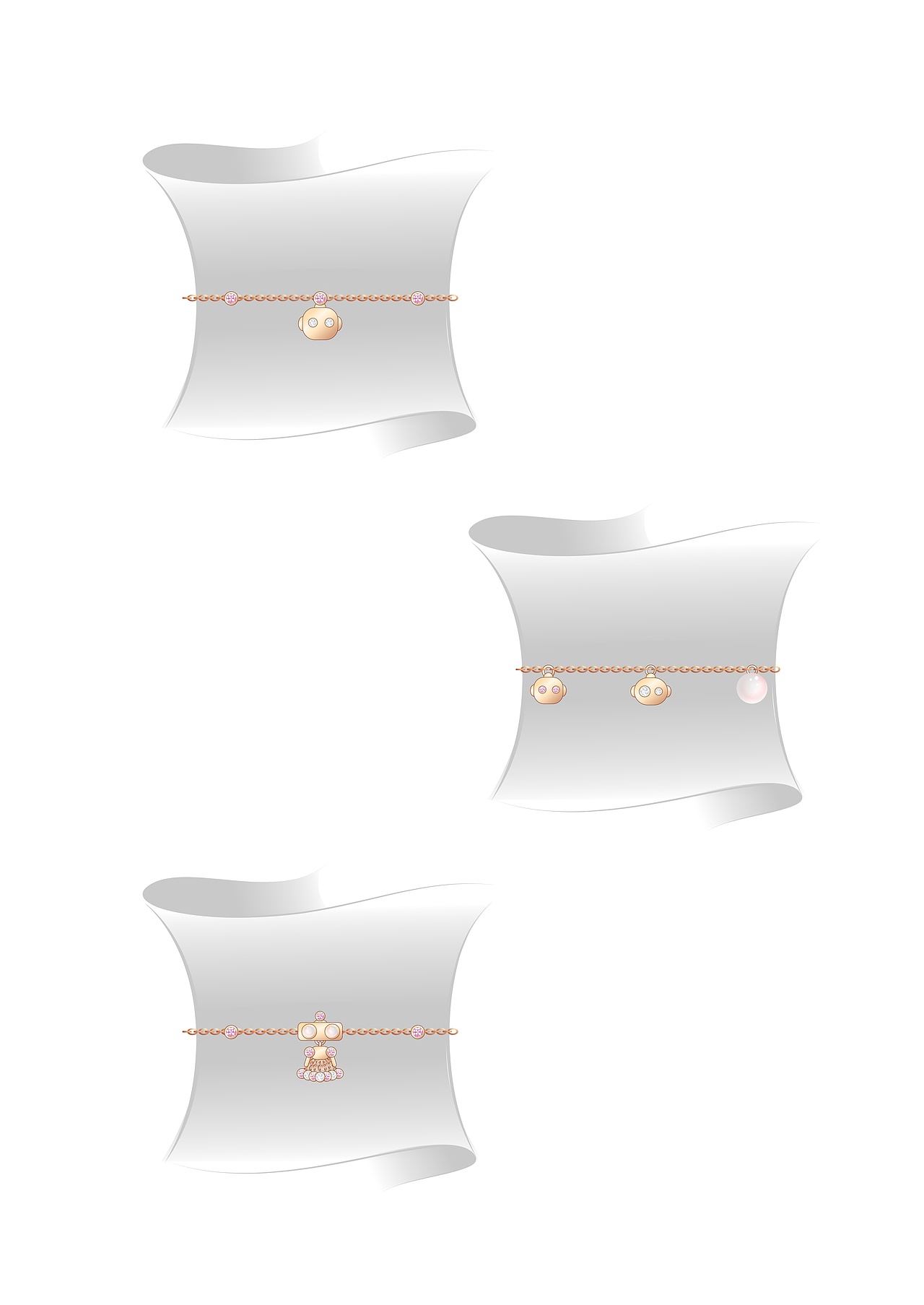 机器人童年怀旧vintage法式中古珠宝首饰设计