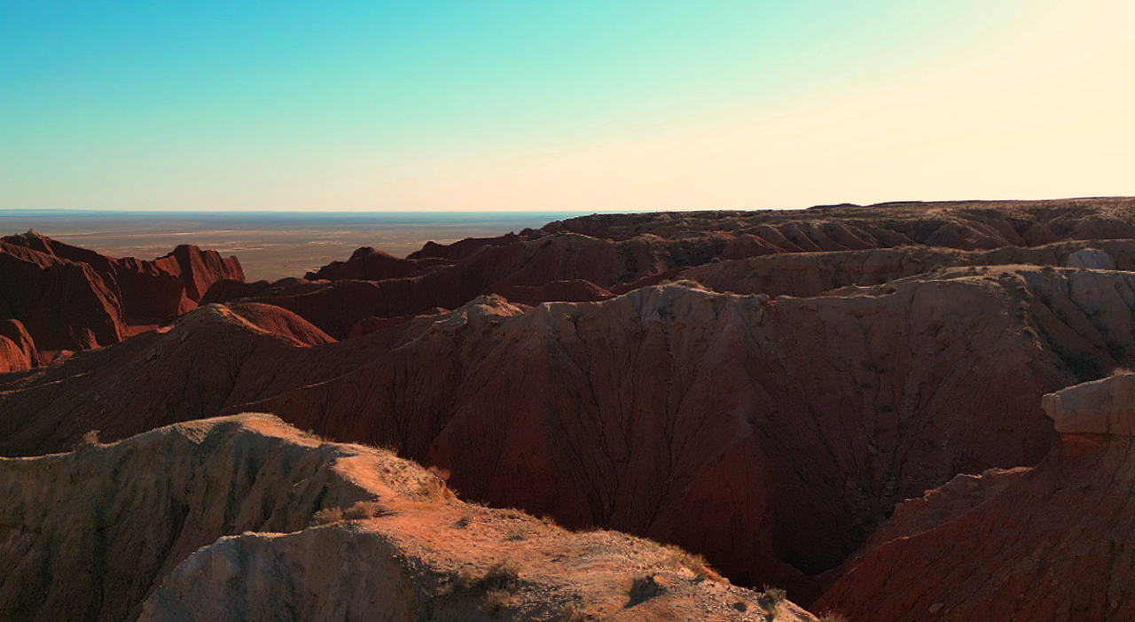大红山丹霞地貌航拍