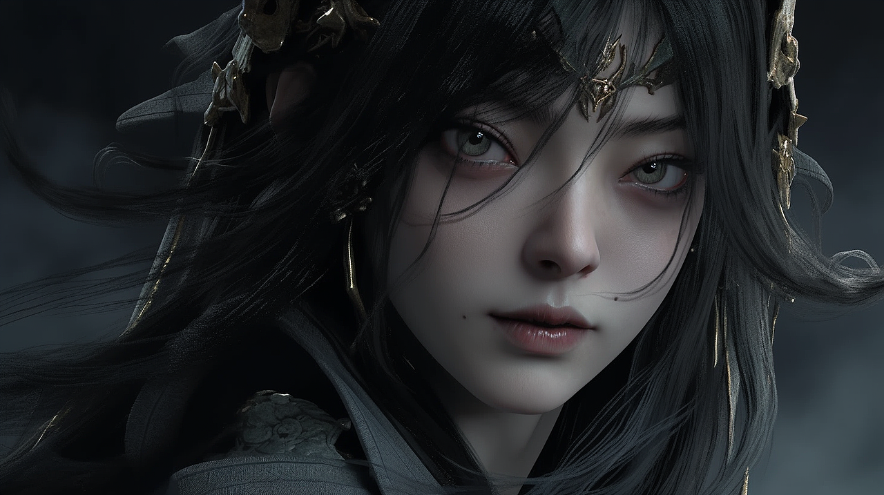 AI绘画 暗黑武侠 玄幻 游戏角色 东方暗黑角色 壁纸