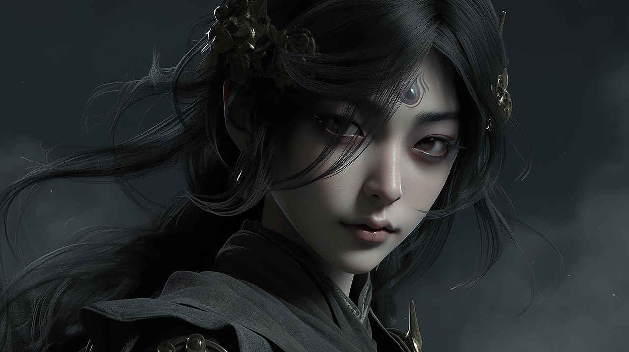 AI绘画 暗黑武侠 玄幻 游戏角色 东方暗黑角色 壁纸