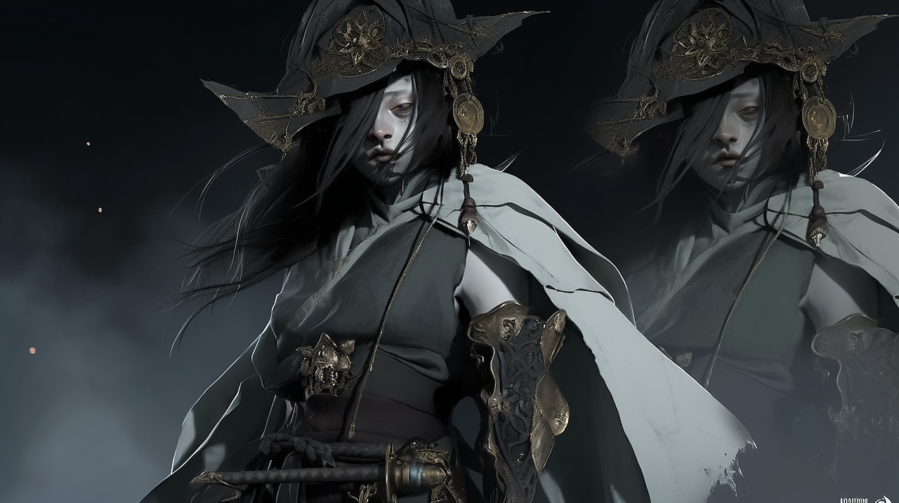 AI绘画 暗黑武侠 玄幻 游戏角色 东方暗黑角色 壁纸