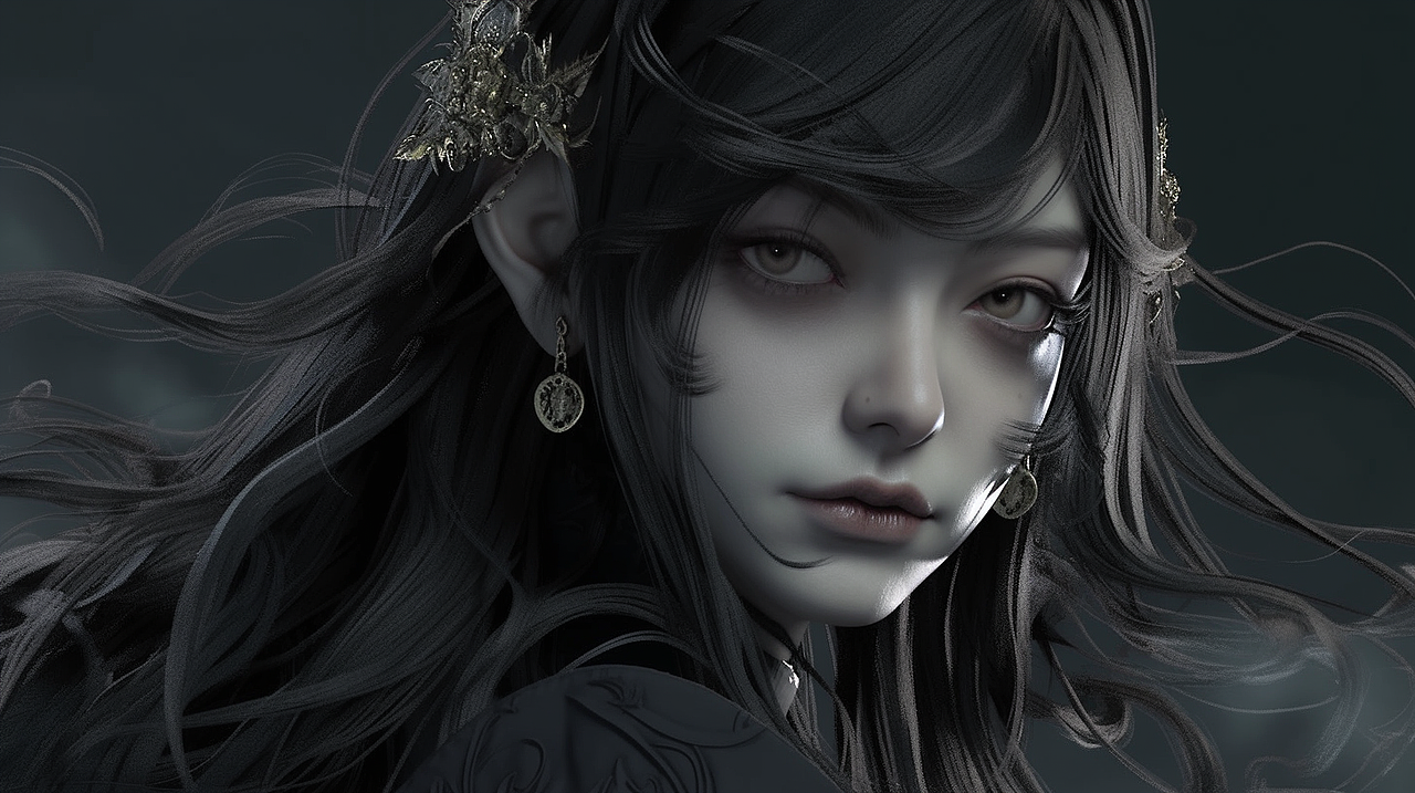 AI绘画 暗黑武侠 玄幻 游戏角色 东方暗黑角色 壁纸