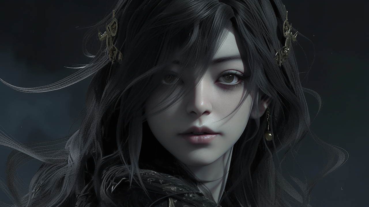 AI绘画 暗黑武侠 玄幻 游戏角色 东方暗黑角色 壁纸