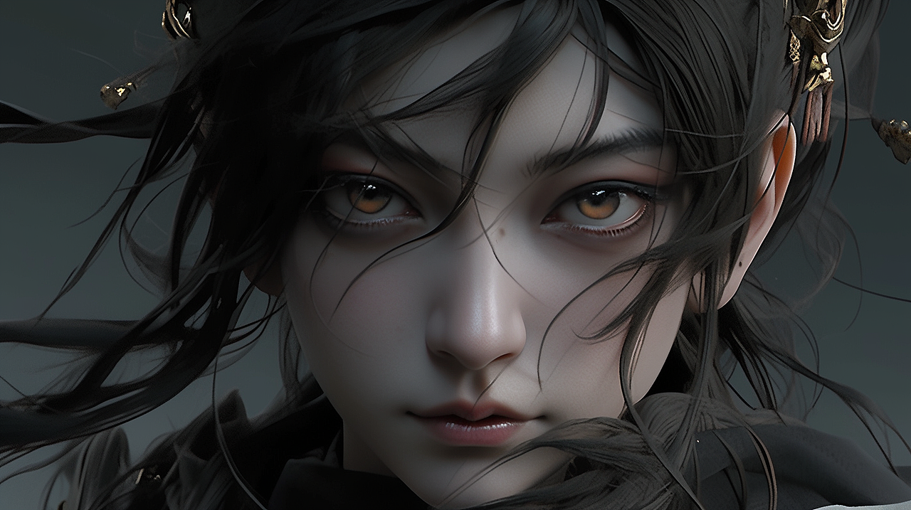 AI绘画 暗黑武侠 玄幻 游戏角色 东方暗黑角色 壁纸