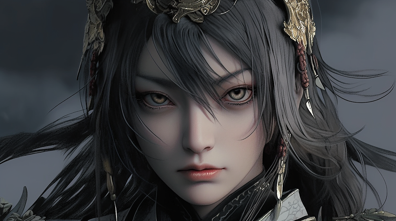 AI绘画 暗黑武侠 玄幻 游戏角色 东方暗黑角色 壁纸