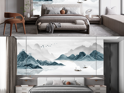 新中式壁画设计案例分享