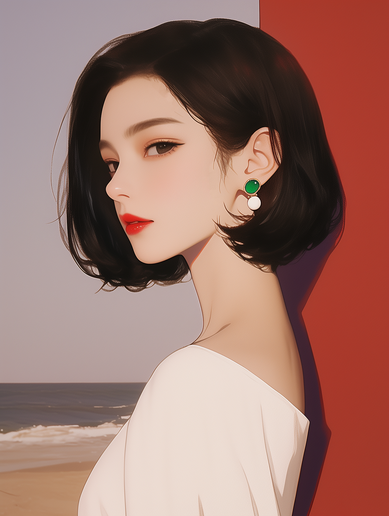女生插画头像（图ZMzc0NjEyNzY0） - AI作品 - 站酷设计师婉艺AI原创素材 - 站酷ZCOOL