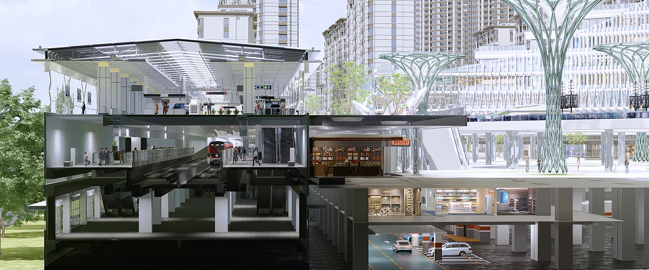 金华轨道交通TOD概念动画（图ZMzc0NjEzMzQ4） - 建筑/空间 - 站酷设计师unnone原创素材 - 站酷ZCOOL