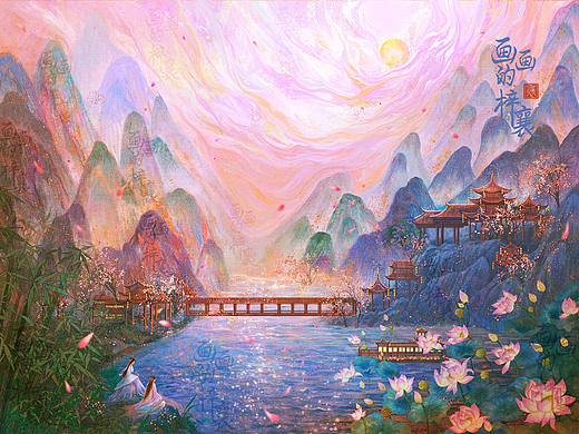 图益插画比赛诗韵画境-《山居秋暝》