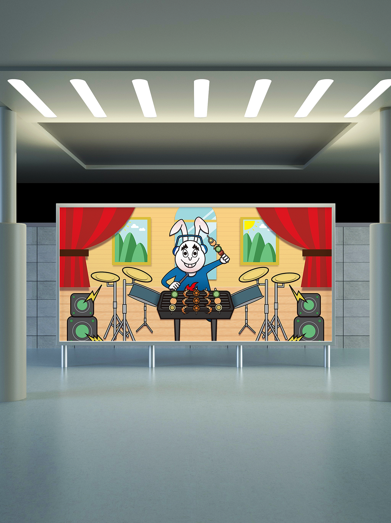 摇滚兔表情包设计（图ZMzc0NjI0MTgw） - IP形象 - 站酷设计师设计师鹿夏原创素材 - 站酷ZCOOL