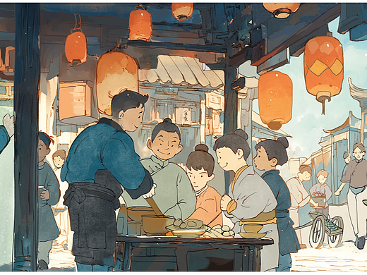 《长乐未央》儿童插画