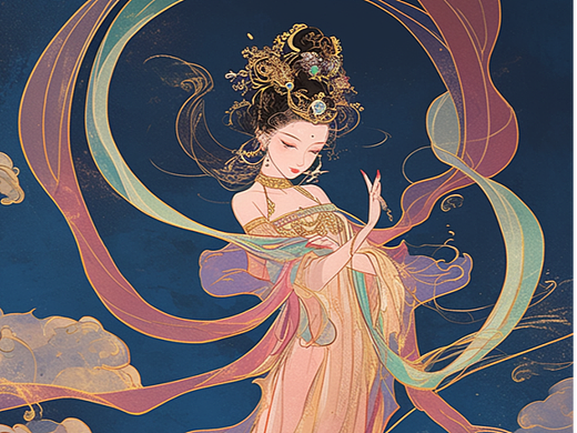 敦煌之韵 敦煌  插画  