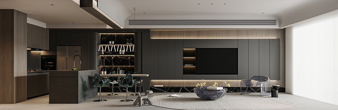 意式暗黑客餐厨卧室丨近期表现（图ZMzc0NjM1Njcy） - 家装设计 - 站酷设计师嘛嘛嘛原创素材 - 站酷ZCOOL