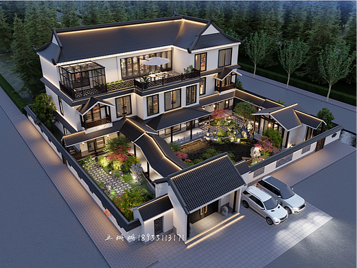 新中式四合院外观建筑