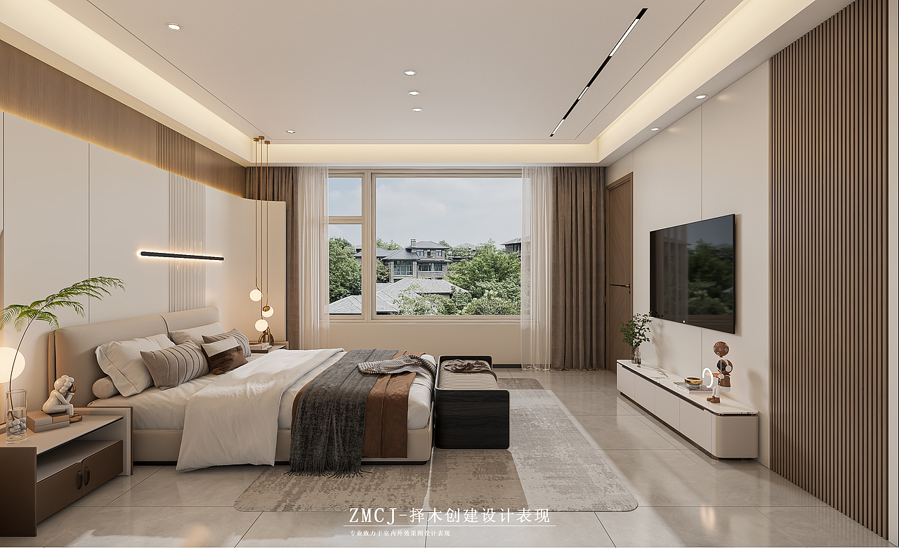 现代风格别墅案例—择木创建新晨效果图（图ZMzc0NjUwNTY4） - 家装设计 - 站酷设计师择木新晨效果图原创素材 - 站酷ZCOOL