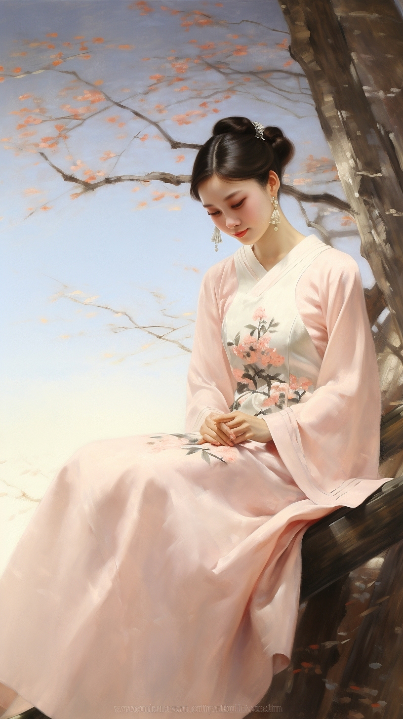 AI绘画——中国古代美女(工笔画)