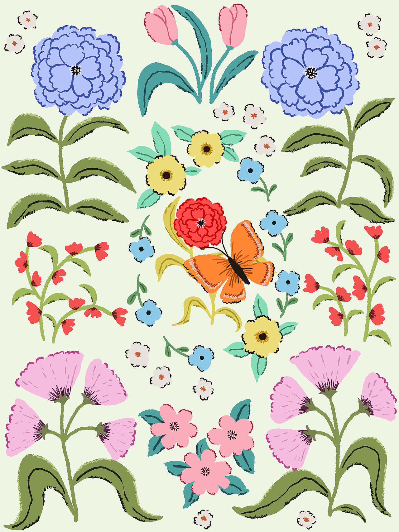 夏日花紋（圖ZMzc0Njc5MTE2） - 商業(yè)插畫 - 站酷設(shè)計(jì)師柒一二原創(chuàng)素材 - 站酷ZCOOL