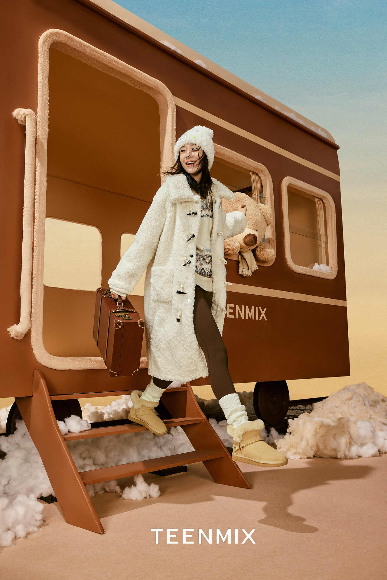 这组秋冬女鞋形象卖爆咯!|天美意 雪国列车