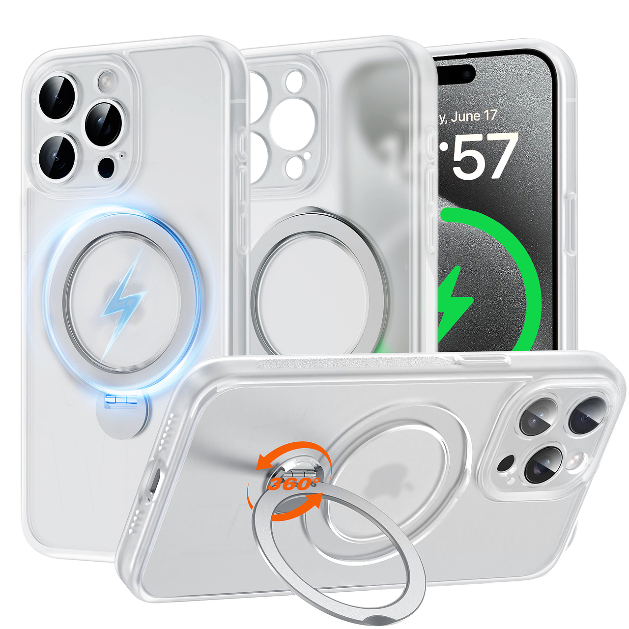 苹果15旋音支架手机壳