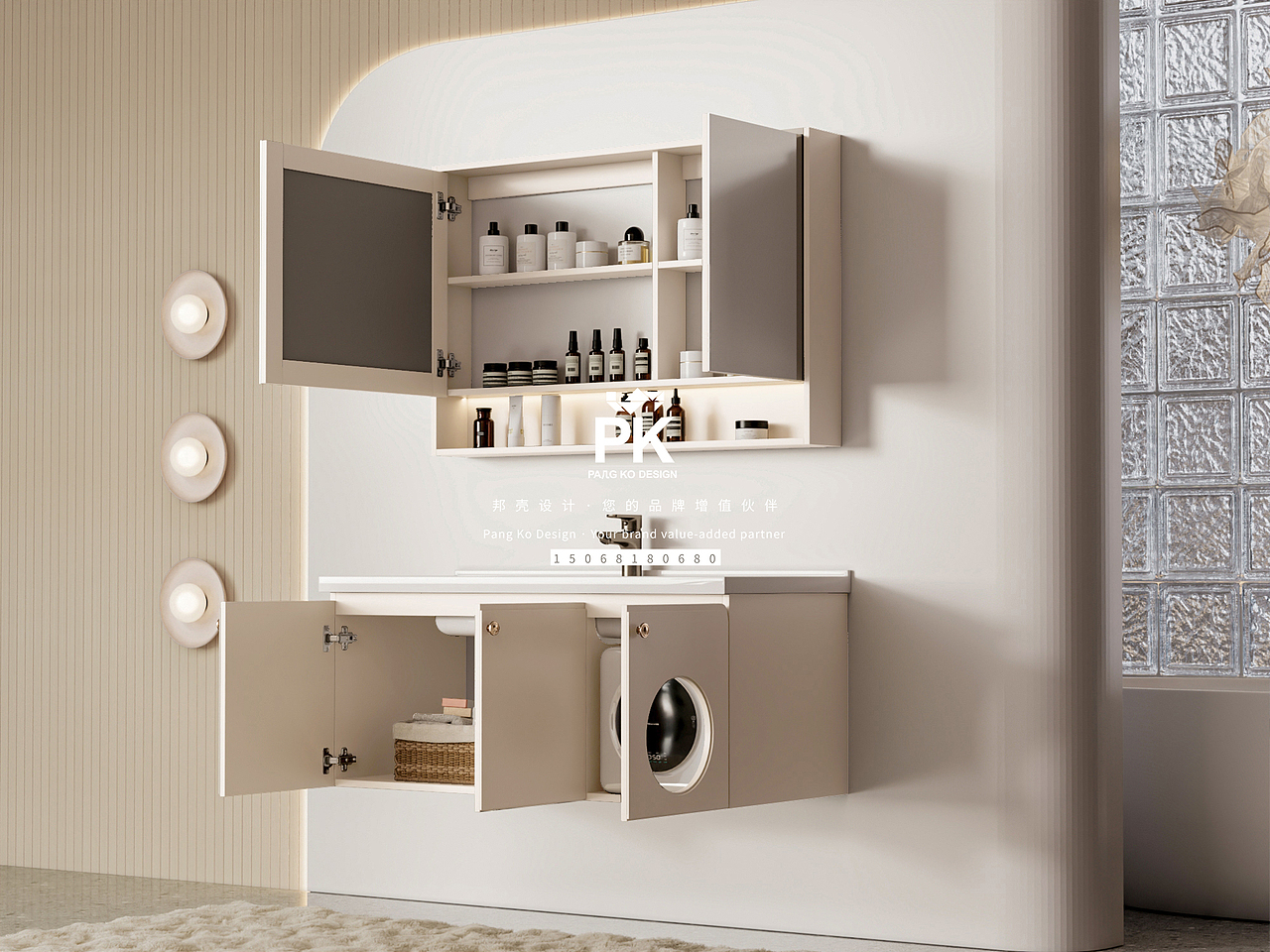 浴室柜3D产品建模渲染（图ZMzc0NzE5OTA4） - 产品 - 站酷设计师邦壳设计原创素材 - 站酷ZCOOL