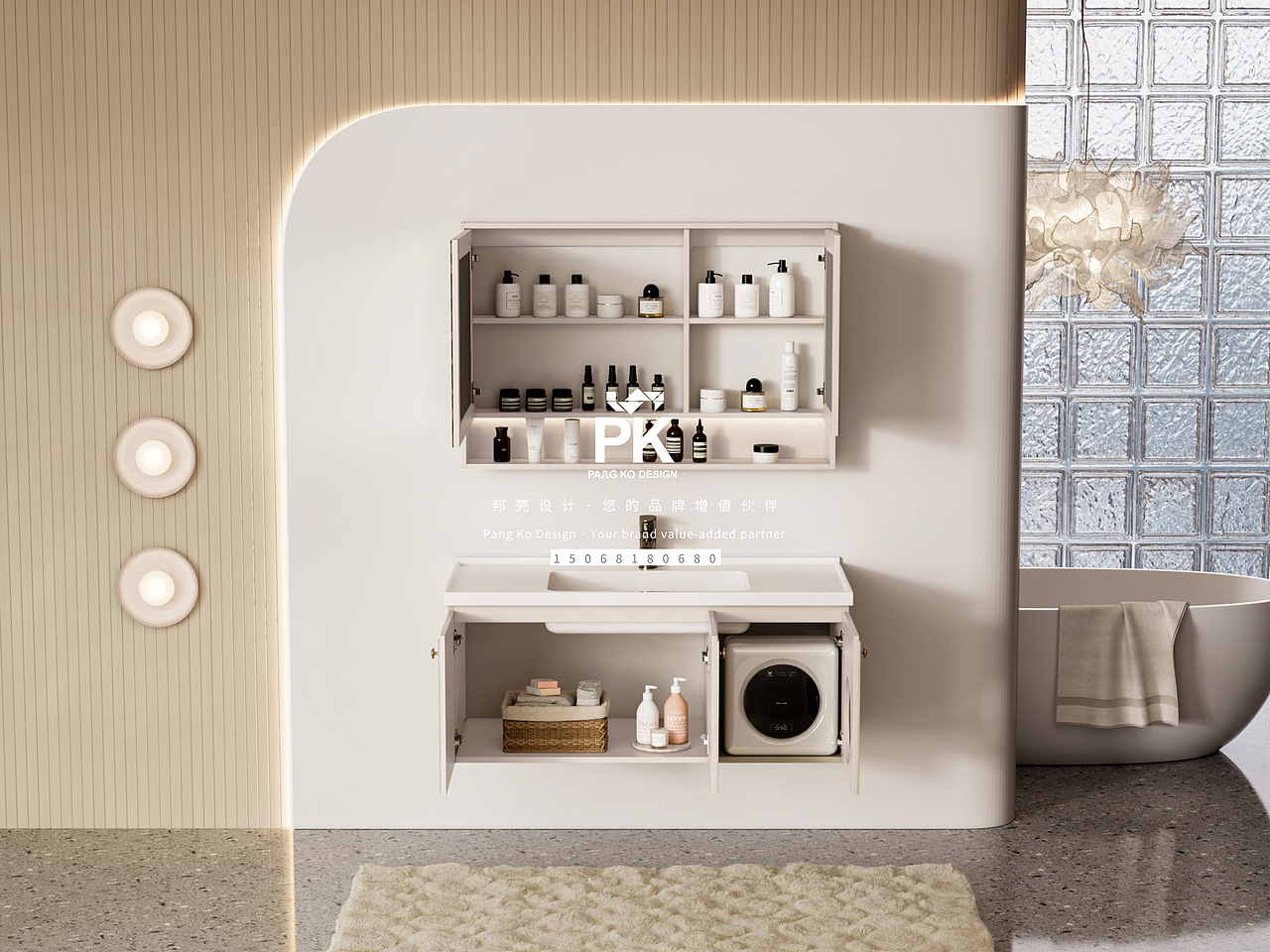 浴室柜3D产品建模渲染（图ZMzc0NzE5OTEy） - 产品 - 站酷设计师邦壳设计原创素材 - 站酷ZCOOL