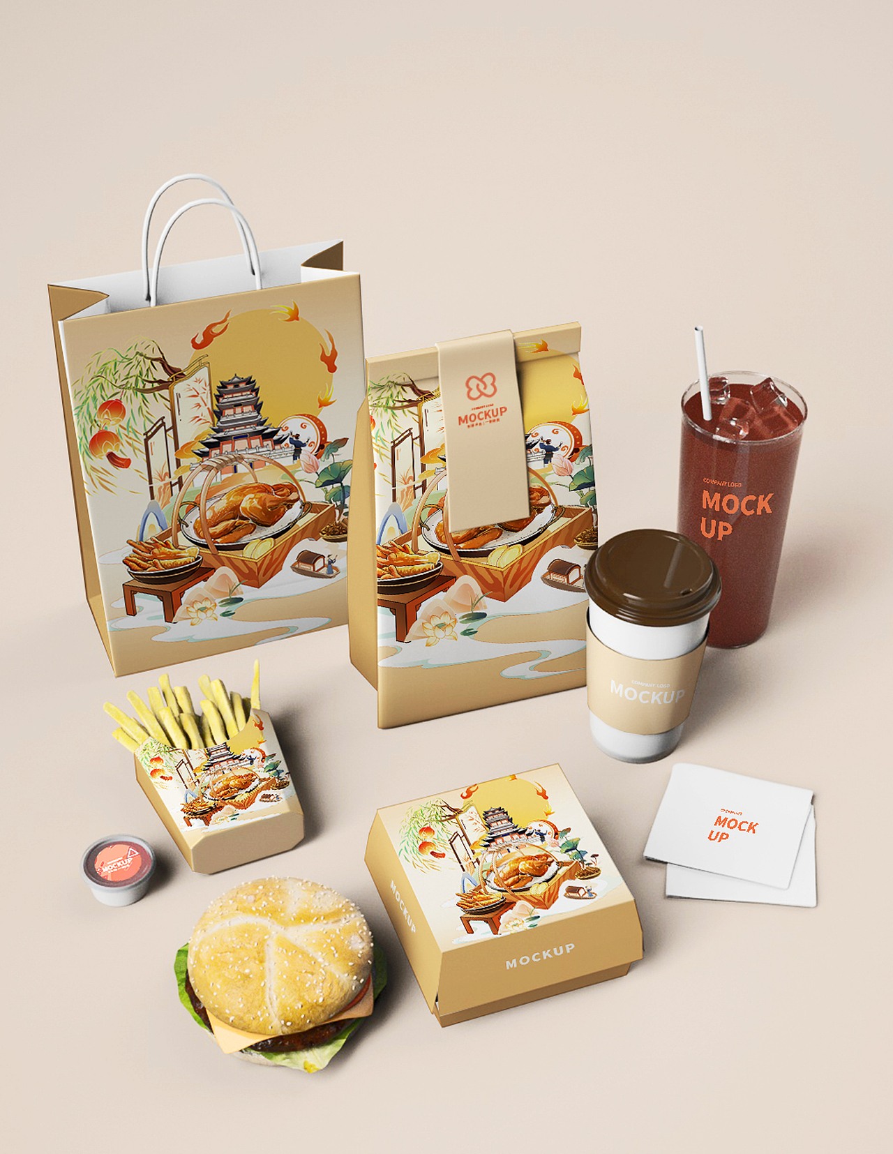 近期国潮包装美食插画合集三