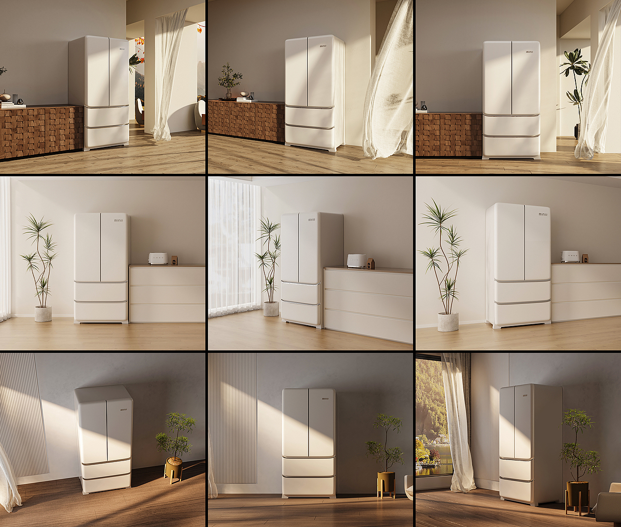 小吉冰箱&沁园净水器场景渲染