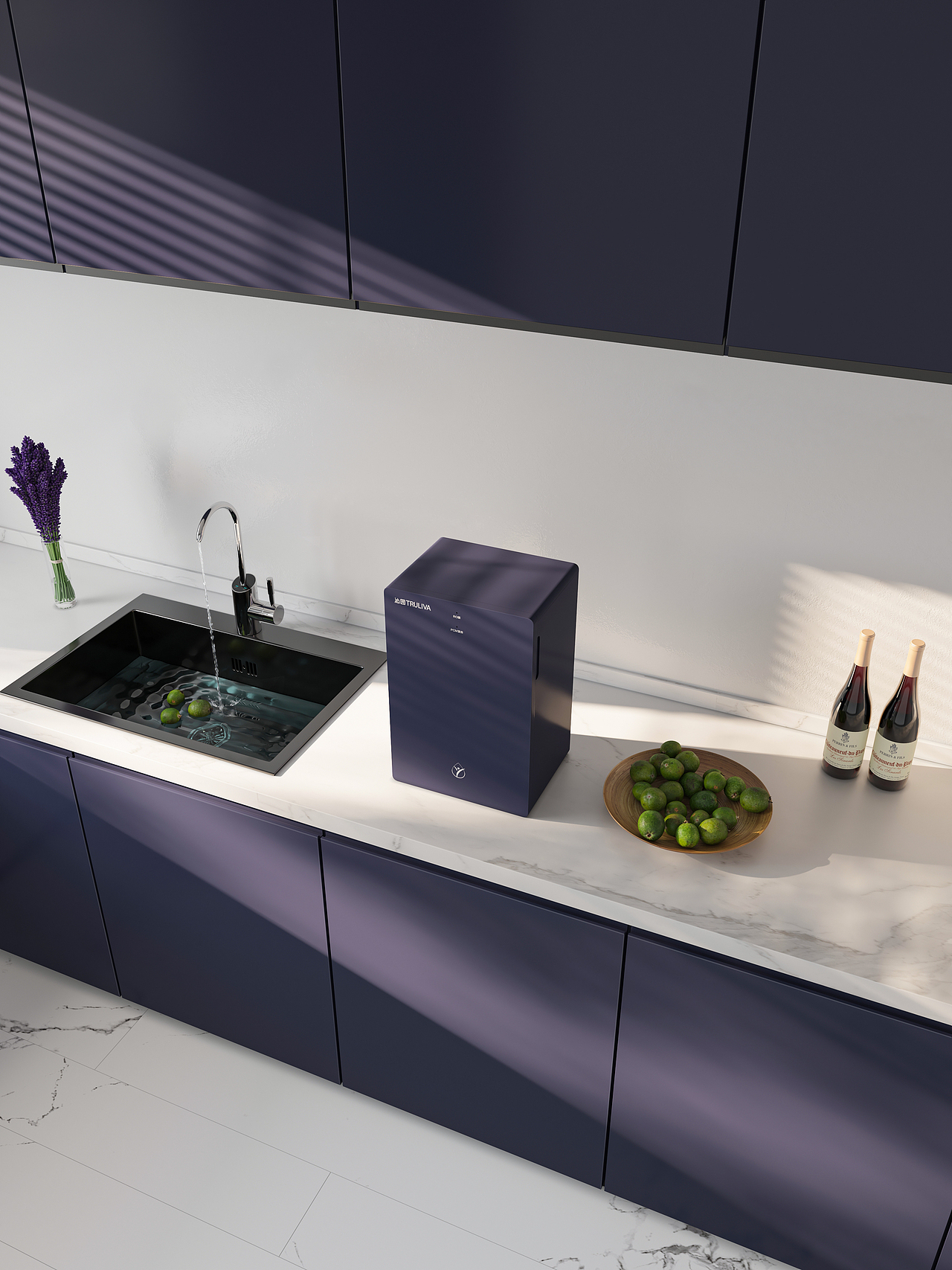 小吉冰箱&沁园净水器场景渲染