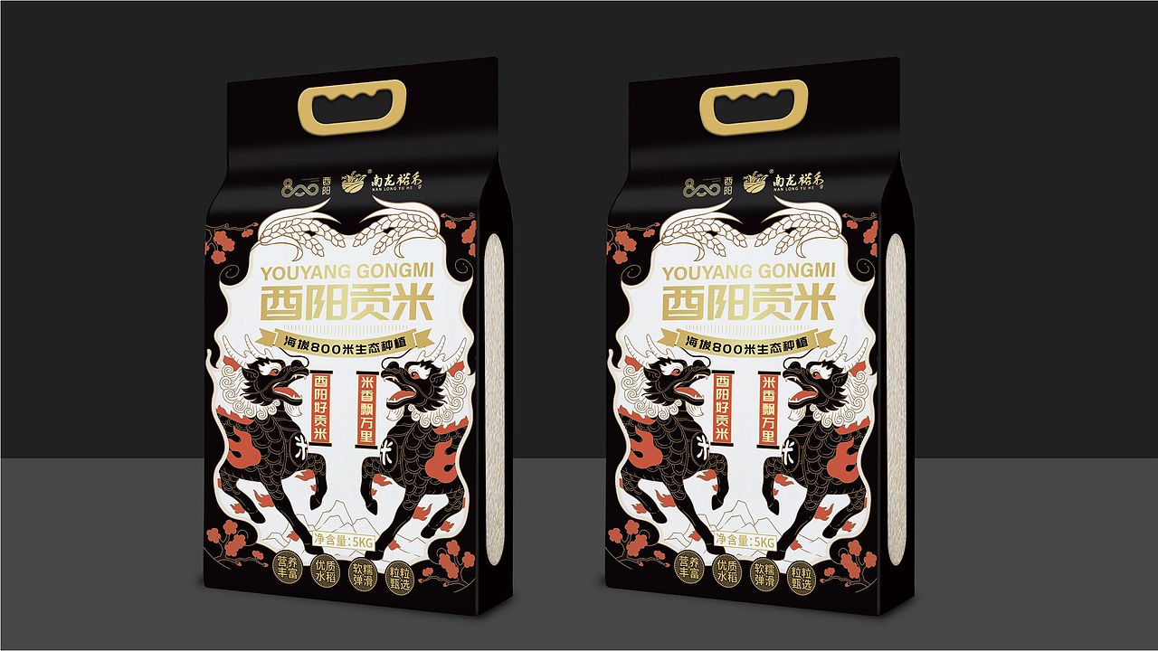 酉阳800南龙裕禾大米超级包装策划设计（图ZMzc0NzI3Nzg0） - 品牌 - 站酷设计师虎派品牌策划原创素材 - 站酷ZCOOL