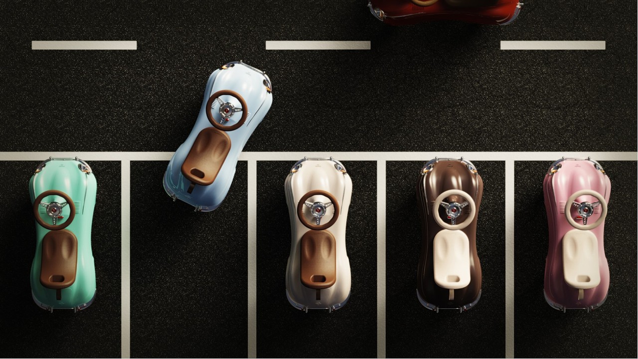 复古儿童助步车— 哈士奇设计