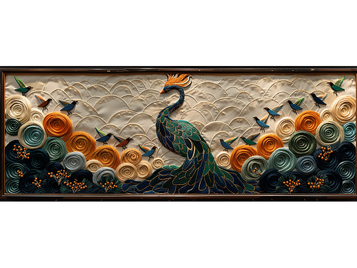 孔雀与小鸟