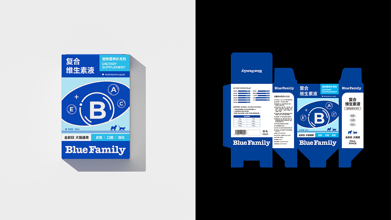 Blue Family 宠物营养补充剂 包装设计（图ZMzc0NzQ3NTA0） - 包装 - 站酷设计师大白菜Cab8age原创素材 - 站酷ZCOOL